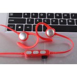 Wholesale Hook Over the Ear Bluetooth Headset Earbud with MicroSD Music Slot MST7 (Red)